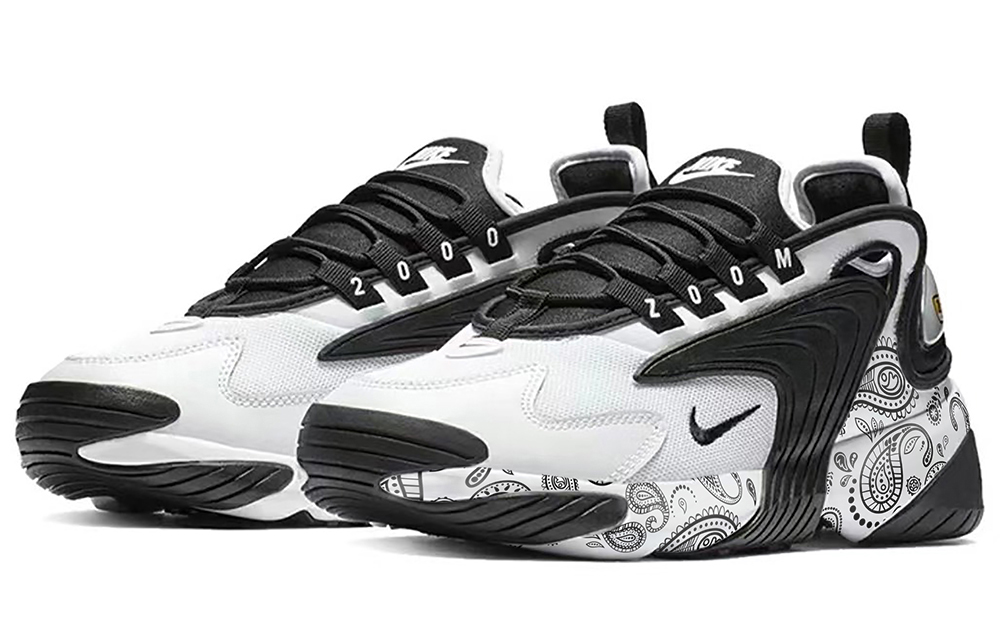Lookbook 【定制球鞋】 Nike Zoom 2K 腰果花 厚底 低筒 跑步鞋 男女同款 黑白色
