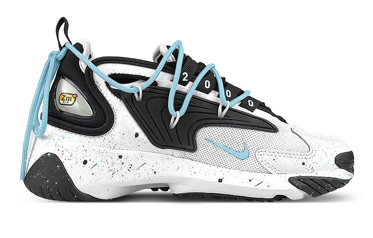 Order 【訂製球鞋】Nike Zoom 2K 禮盒 解構 復古 天空藍 潑墨 低筒 跑步鞋 男女款 黑白