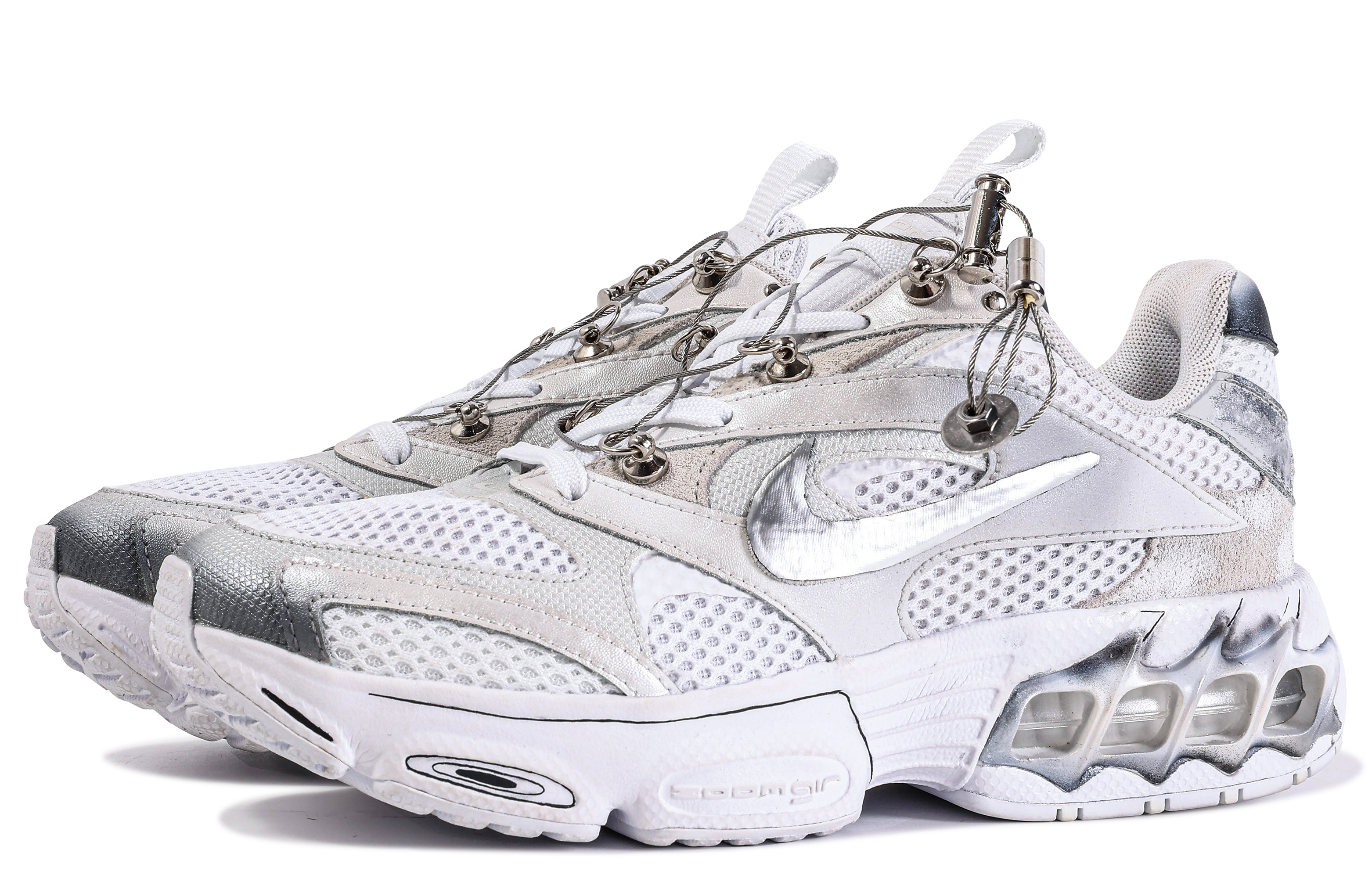 Buy [カスタムシューズ] ナイキ Zoom Air Fire 'Da Vinci カスタム メタリックシルバー' CW3876-002-450507