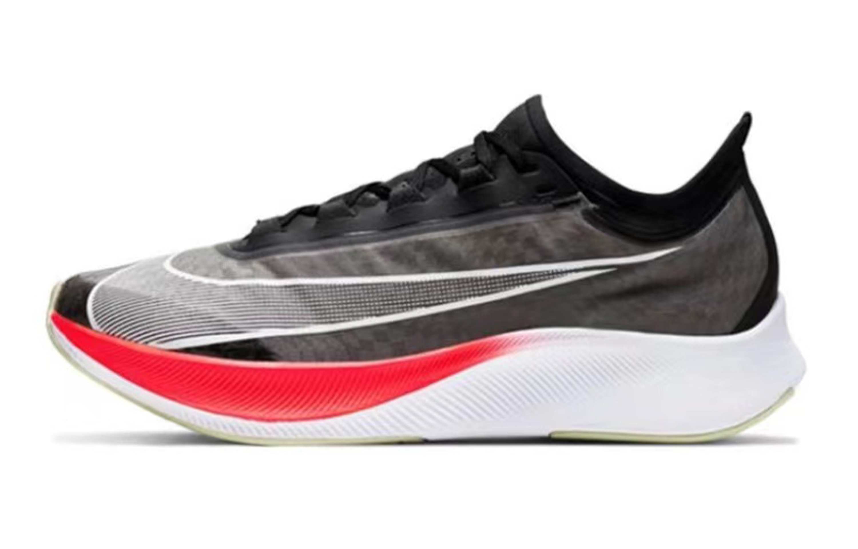 Sizing 【訂製球鞋】Nike Zoom Fly 3 No.1 馬拉松 迅速泡綿緩震防滑通風吸汗 低筒 碳板 休閒跑鞋 男款 黑紅