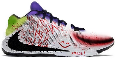 【定制鞋】耐克Zoom Freak 1 EP低帮“侠盗涂鸦” BQ5423-101(Team-E男款DC小丑黑白红) Order 【定制鞋】耐克Zoom Freak 1 EP低帮“侠盗涂鸦” BQ5423-101(Team-E男款DC小丑黑白红)