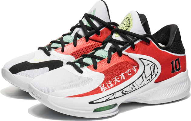 【訂製籃球鞋】Nike Freak 4 字母哥4代 野鶴製作 漫畫主題 10號 手繪 特別禮盒 低筒 羽球鞋 男款 白紅 Lookbook 【訂製籃球鞋】Nike Freak 4 字母哥4代 野鶴製作 漫畫主題 10號 手繪 特別禮盒 低筒 羽球鞋 男款 白紅