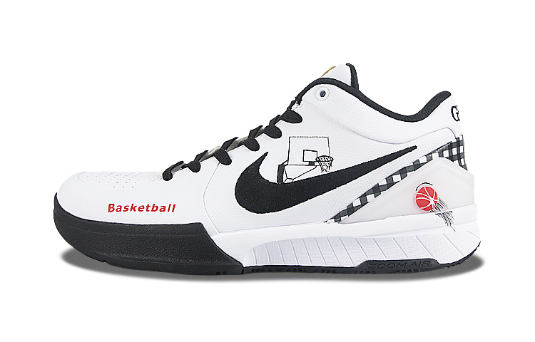 Buy [Kasut Custom] Nike Zoom Kobe 4 'Putih Hitam' FJ9363-100-445520