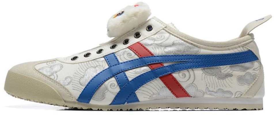 【定制球鞋】 Onitsuka Tiger鬼塚虎 MEXICO 66 舞獅掛件 懶人鞋一腳蹬 低幫 生活休閒鞋 男女同款 白藍 Buy 【定制球鞋】 Onitsuka Tiger鬼塚虎 MEXICO 66 舞獅掛件 懶人鞋一腳蹬 低幫 生活休閒鞋 男女同款 白藍
