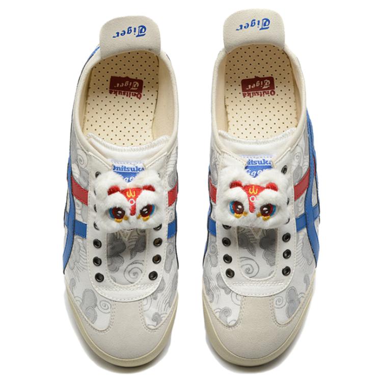 [Custom Shoes] Onitsuka Tiger Mexico 66 Slip-On 'White Blue Lion Dance Charm' 圖 4