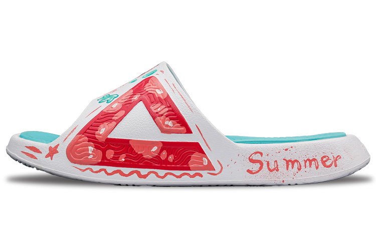 [Custom Shoes] Peak Summer Edition Slides 'Pink Graffiti'
