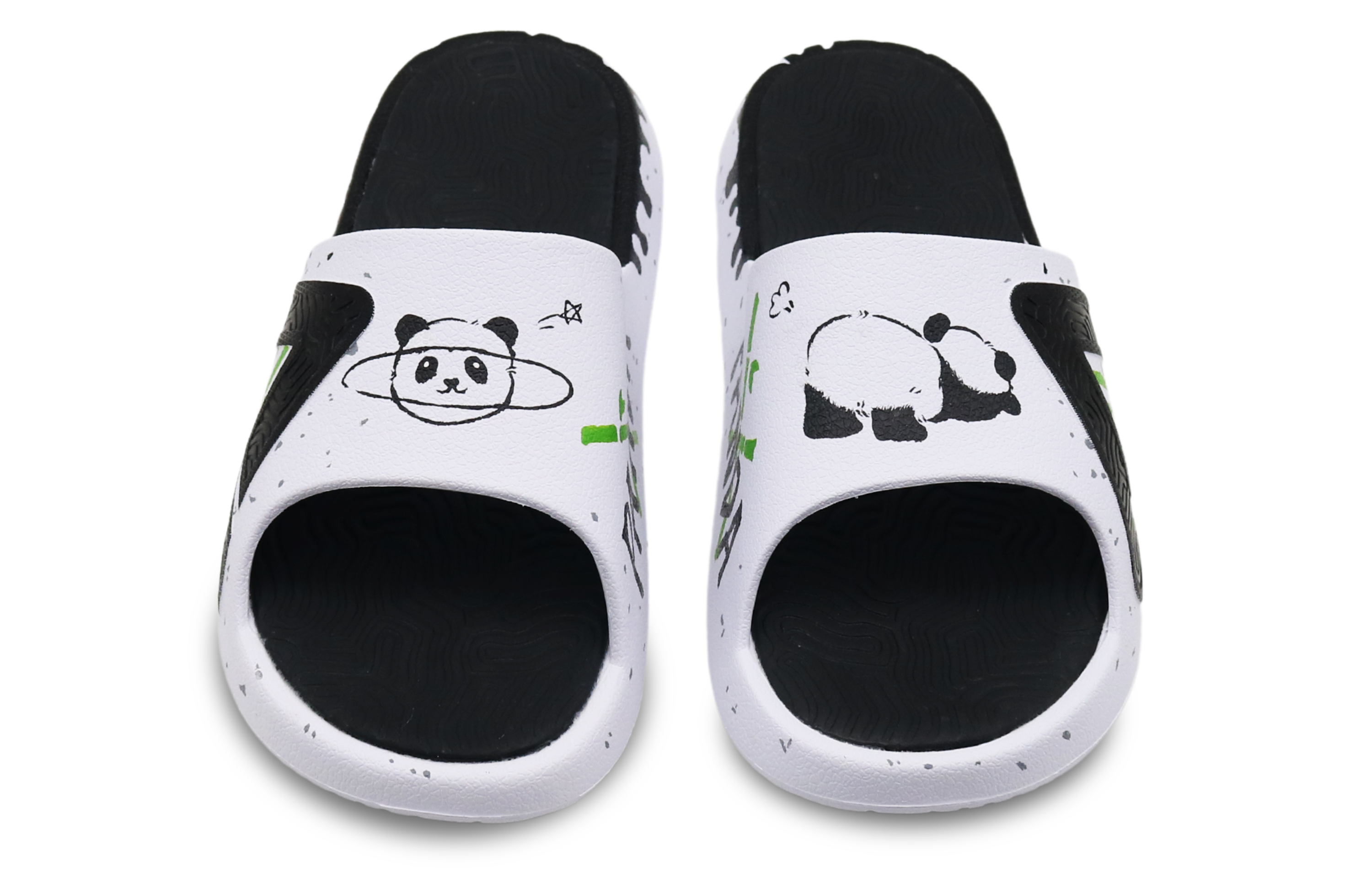 Shop [Zapatos Personalizados] Peak Tai Chi Slide 'Fiesta Panda Blanco-Negro' E92037L白黑(Team8-男款熊猫派对白黑)