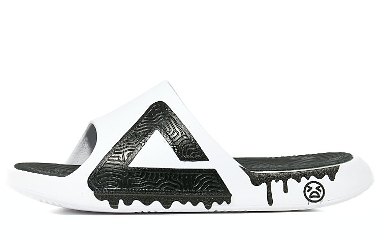 [Custom Shoes] Peak Tai Chi Slide 'Street Graffiti Melting Season White Black'