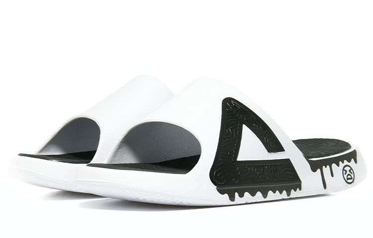 [Custom Shoes] Peak Tai Chi Slide 'Street Graffiti Melting Season White Black' 圖 3