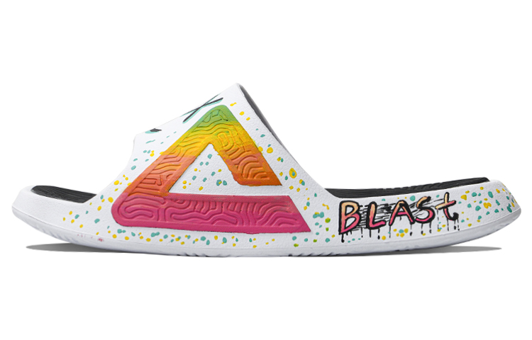 [Custom Shoes] Peak Tai Chi Slide 'White-Pink Graffiti'