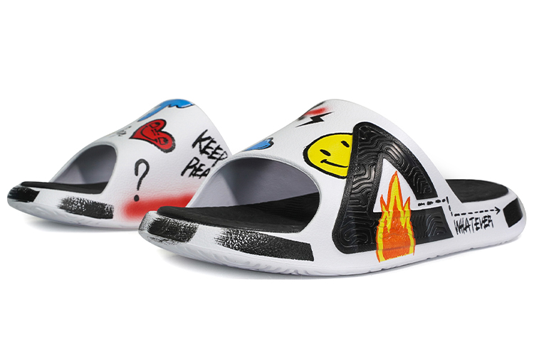 [Custom Shoes] Peak Tai Chi Slides 'Flame Graffiti' 圖 3