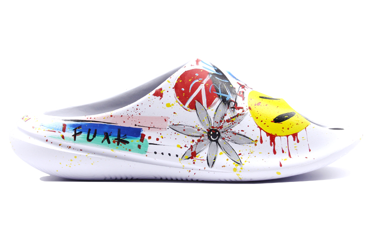 Order [Kasut Custom] Peak Tai Chi Slides 'Gradasi Pelangi Musim Panas' ET31797L大白黑色（TeamJ-夏日彩虹涂鸦）