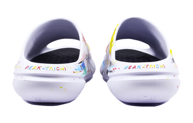 Purchase [Kasut Custom] Peak Tai Chi Slides 'Gradasi Pelangi Musim Panas' ET31797L大白黑色（TeamJ-夏日彩虹涂鸦）