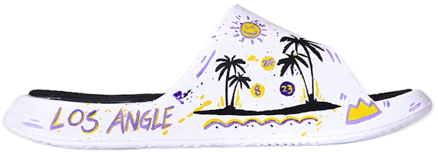 【定制球鞋】匹克 态極 椰子樹 紫金 拖鞋 男款 湖人總冠軍 Order 【定制球鞋】匹克 态極 椰子樹 紫金 拖鞋 男款 湖人總冠軍