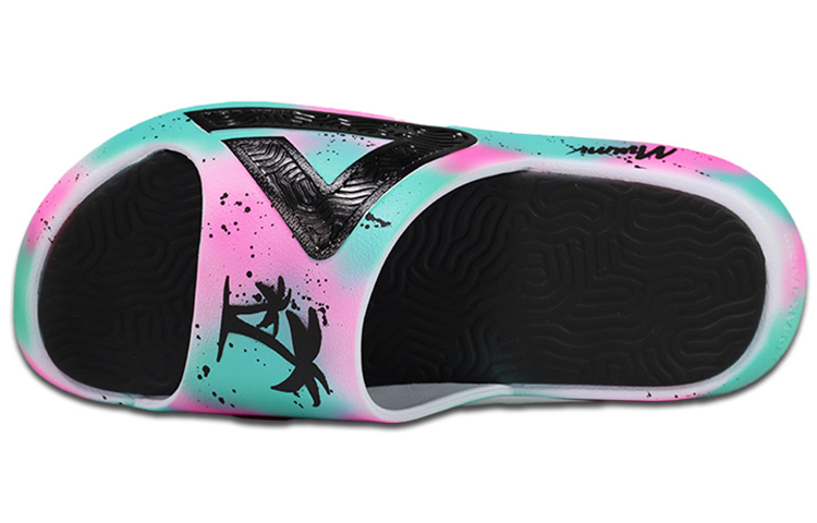[Custom Shoes] Peak Taichi 'South Beach Coconut Trees Gradient Pink and Green Slides' 圖 4