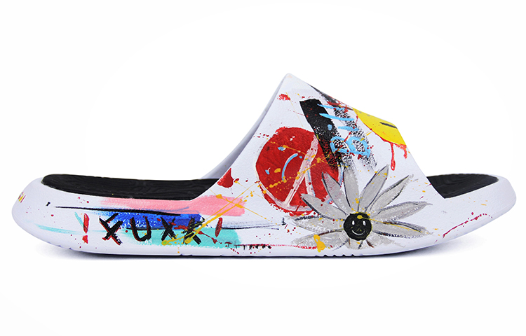 [Custom Shoes] Peak Taichi Custom Slide 'Black White' 'Graffiti' 圖 2