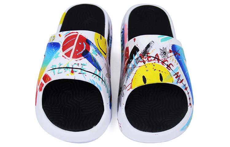 [Custom Shoes] Peak Taichi Custom Slide 'Black White' 'Graffiti' 圖 5
