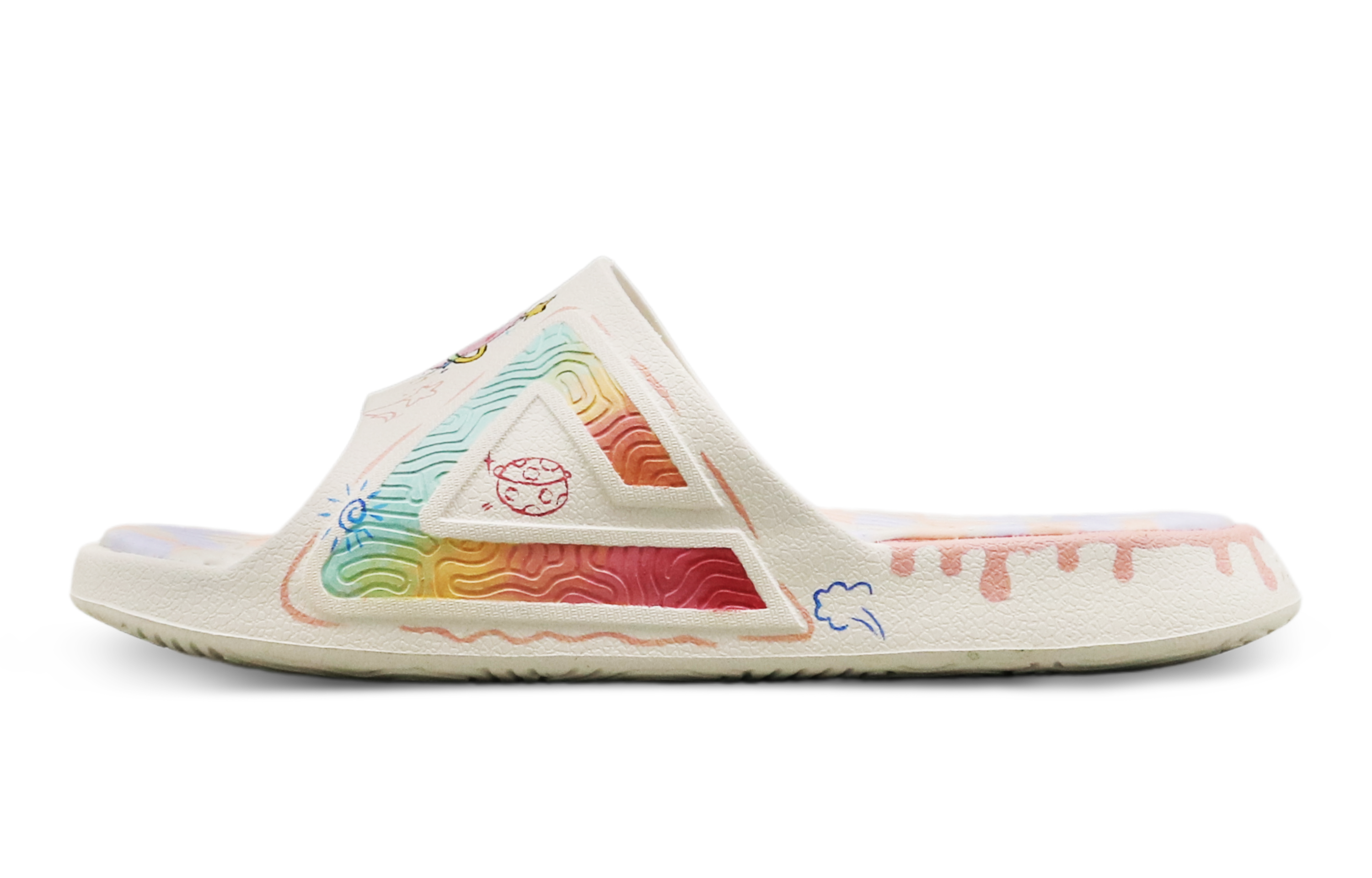 [Custom Shoes] Peak Taichi Sandals 'White Pink Sweet Tiger'