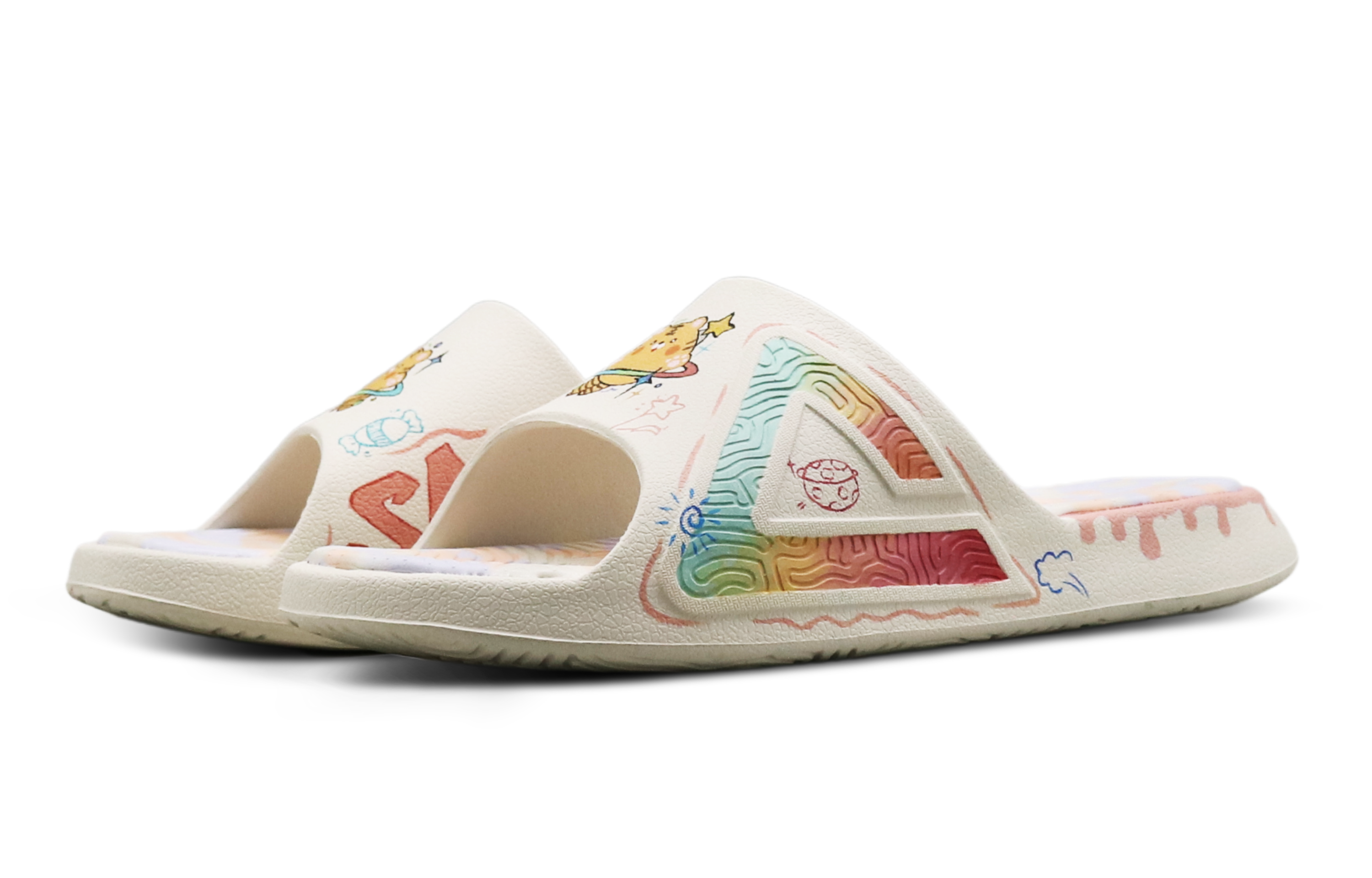 [Custom Shoes] Peak Taichi Sandals 'White Pink Sweet Tiger' 圖 3