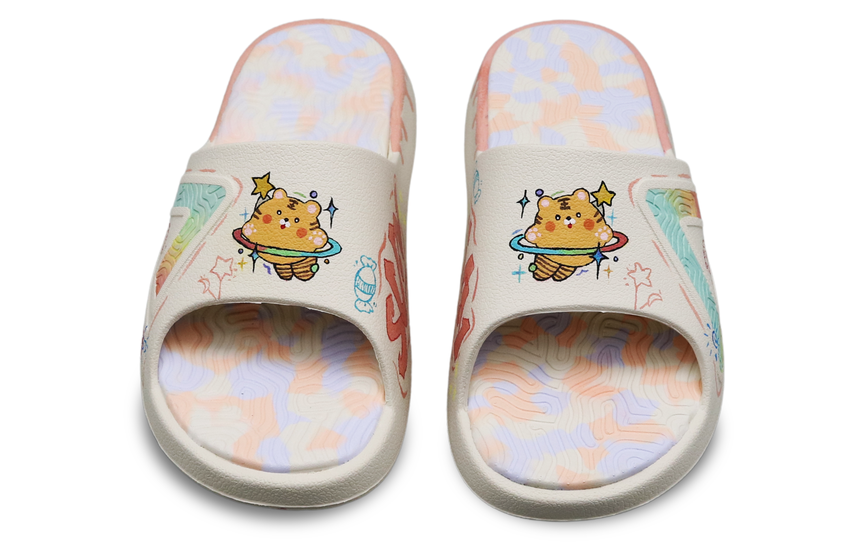 [Custom Shoes] Peak Taichi Sandals 'White Pink Sweet Tiger' 圖 4