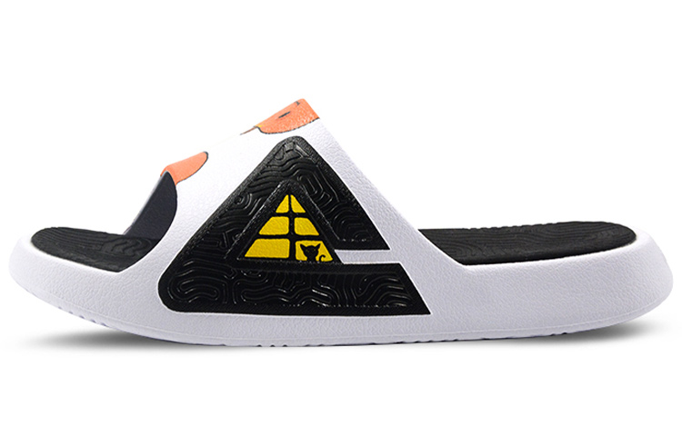 [Custom Shoes] Peak TaiChi Slide 'Black Cat Orange Pumpkin Graffiti'
