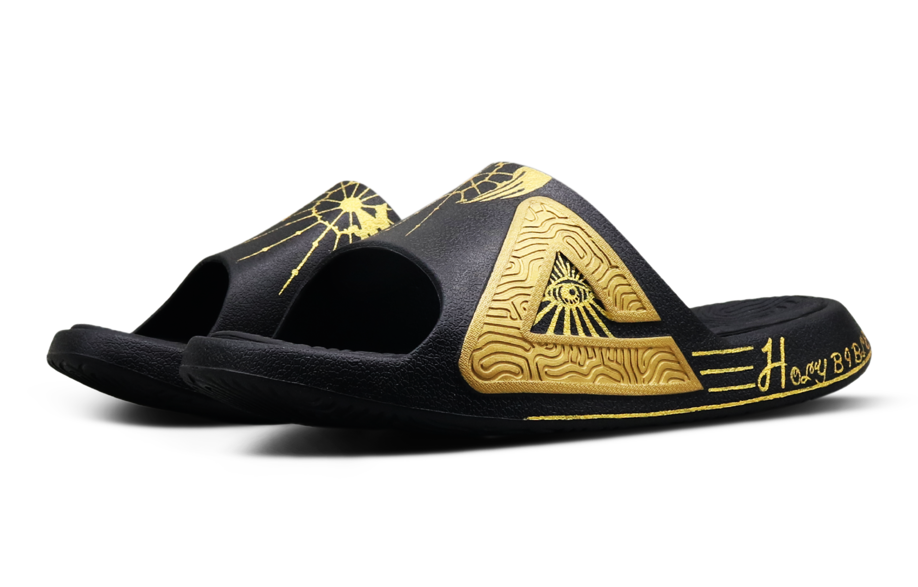 [Custom Shoes] Peak Taichi Slide 'God's Eye Black Gold' 圖 3