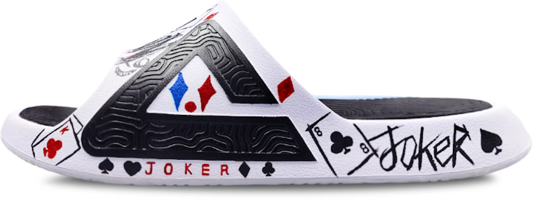 【訂製球鞋】 匹可 态極 涼拖 Joker派對 撲克牌 王炸 塗鴉 黑桃A 趣味 暗黑風格 運動拖鞋 男款 黑白 Buy 【訂製球鞋】 匹可 态極 涼拖 Joker派對 撲克牌 王炸 塗鴉 黑桃A 趣味 暗黑風格 運動拖鞋 男款 黑白