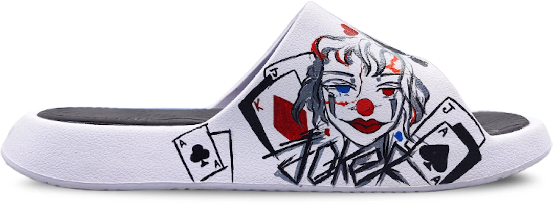 【訂製球鞋】 匹可 态極 涼拖 Joker派對 撲克牌 王炸 塗鴉 黑桃A 趣味 暗黑風格 運動拖鞋 男款 黑白 Order 【訂製球鞋】 匹可 态極 涼拖 Joker派對 撲克牌 王炸 塗鴉 黑桃A 趣味 暗黑風格 運動拖鞋 男款 黑白