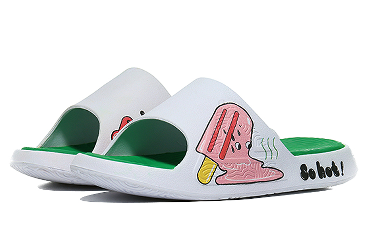 Lookbook 【カスタムシューズ】ピークタオチスライド「メルティングポプシクル」 E92037L白绿(Team10-高温预警QD)