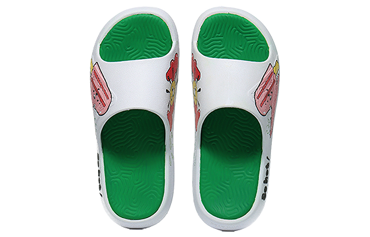 Shop 【カスタムシューズ】ピークタオチスライド「メルティングポプシクル」 E92037L白绿(Team10-高温预警QD)