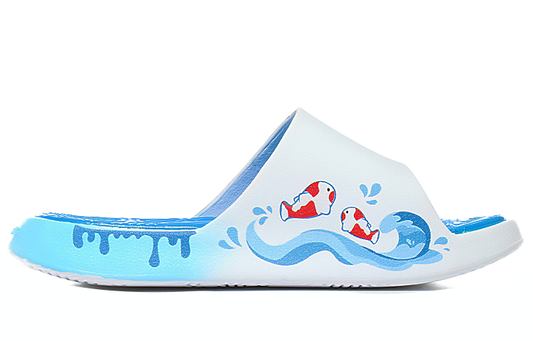 [Custom Shoes] Peak TaiChi Slide 'White Blue Waves' 圖 2