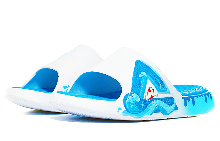 [Custom Shoes] Peak TaiChi Slide 'White Blue Waves' 圖 3