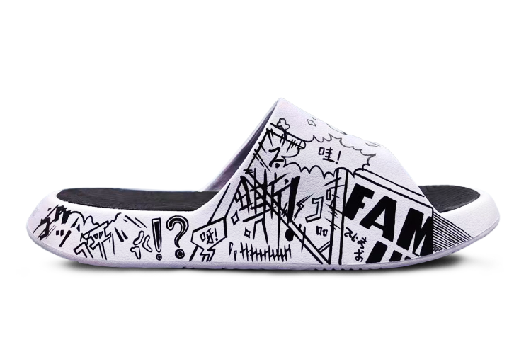 [Custom Shoes] Peak Taichi Slides 'Comic Graffiti' 圖 2
