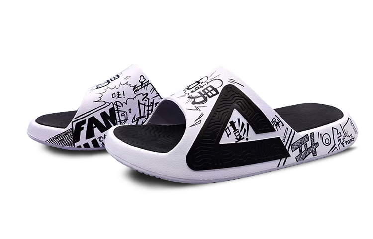 [Custom Shoes] Peak Taichi Slides 'Comic Graffiti' 圖 3