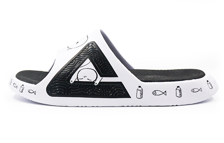 [Custom Shoes] Peak Taichi Slides 'Lazy Cat Graffiti'