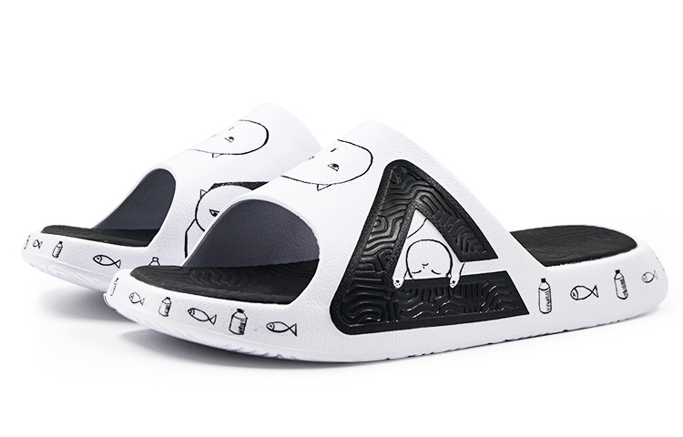[Custom Shoes] Peak Taichi Slides 'Lazy Cat Graffiti' 圖 3