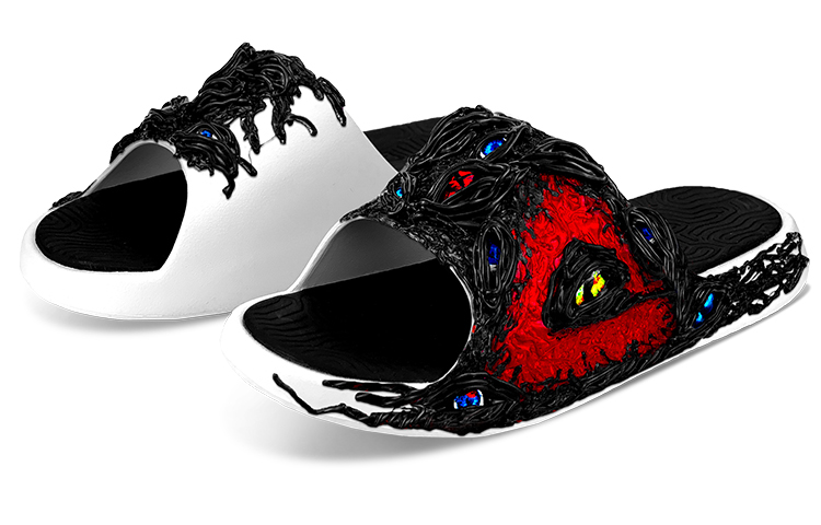 [Custom Shoes] Peak Taichi Slipper 'Cthulhu vs Venom Black Red' 圖 3