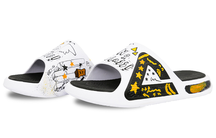 [Custom Shoes] Peak Taichi Yellow Black 'Cartoon Graffiti - Box' 圖 3