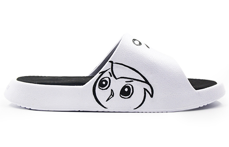 Order 피크 타이지 올빼미 그래피티 슬라이드 (흑백, 국조) E92037L白黑(Team9-男款涂鸦猫头鹰)