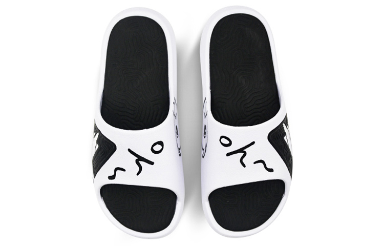 Shop 피크 타이지 올빼미 그래피티 슬라이드 (흑백, 국조) E92037L白黑(Team9-男款涂鸦猫头鹰)
