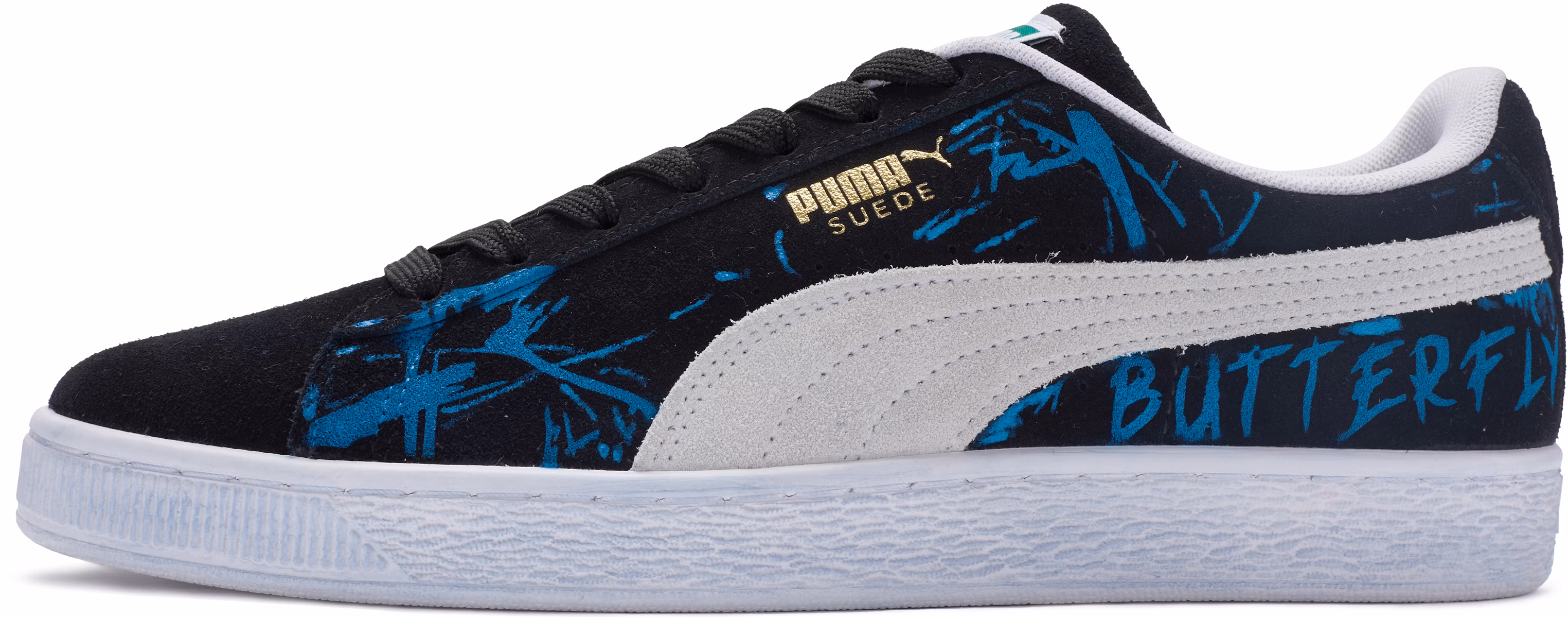 custom-shoes-puma-suede-classic-black-white-blue-graffiti-butterfly
