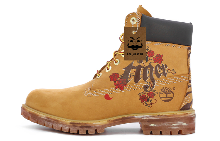 [Custom Shoes] Timberland Classic 6-Inch Boot 'Rose Gothic Tiger Stripe Graffiti'