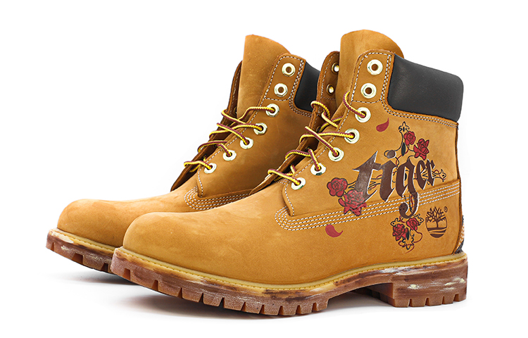 Lookbook 【定制鞋款】Timberland经典6寸靴“玫瑰哥特虎纹涂鸦” 10061W(TeamM-大黄靴玫瑰虎年限定)