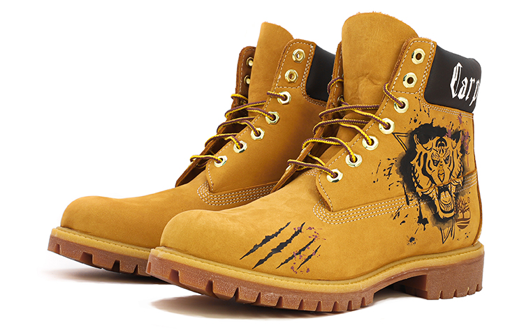 Lookbook [Zapatos Personalizados] Timberland Clásicas 6" 'Año del Tigre' 10061W(TeamM-大黄靴虎头虎年限定)