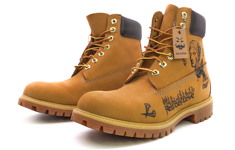 Lookbook ティンバーランド カスタム「ダ・ヴィンチ落書きブラウン」 10061W(TeamM-男款大黄靴圣母之泪)