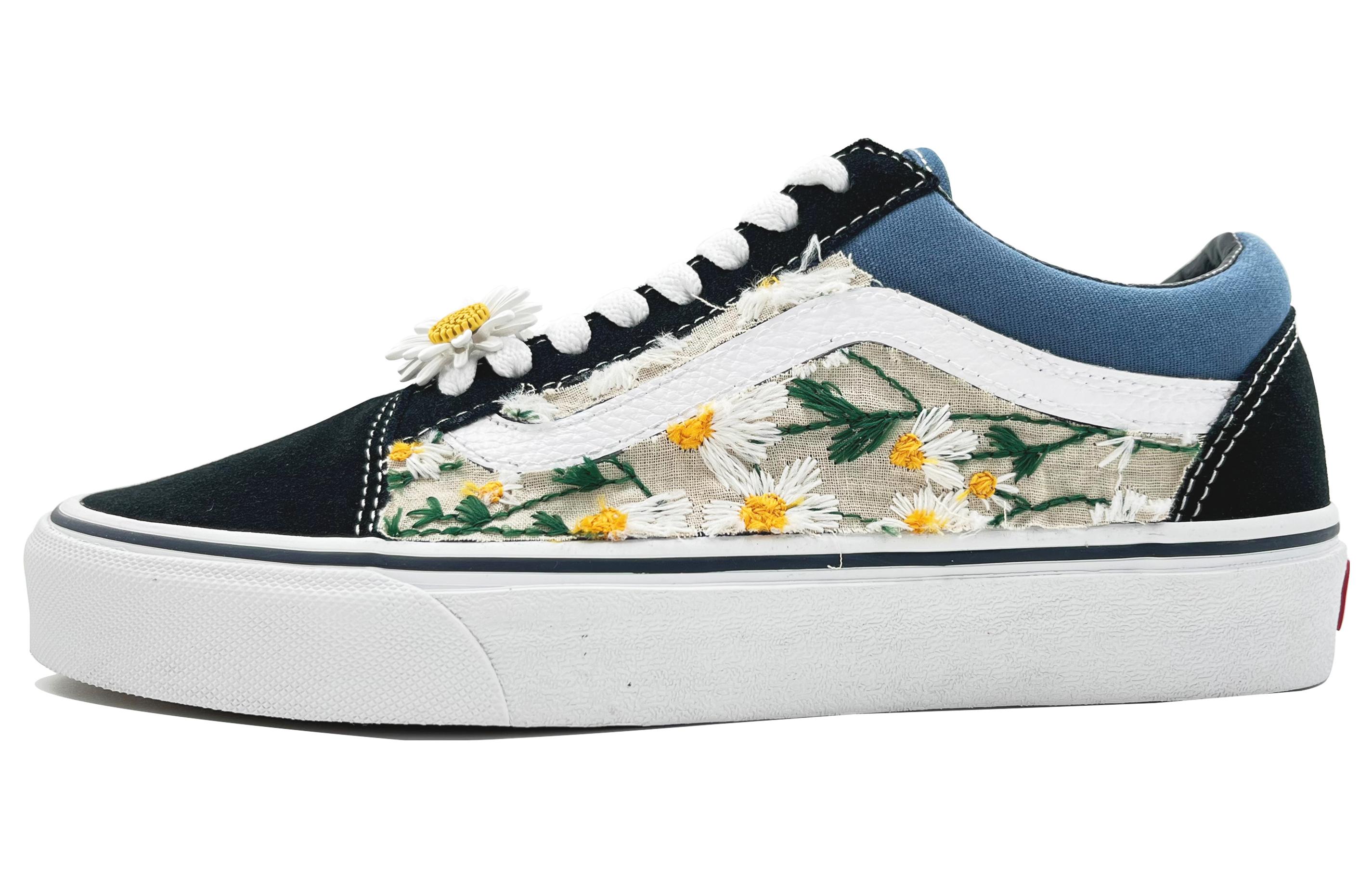 [Custom Shoes] Vans Old Skool 'Navy Floral Daisy'