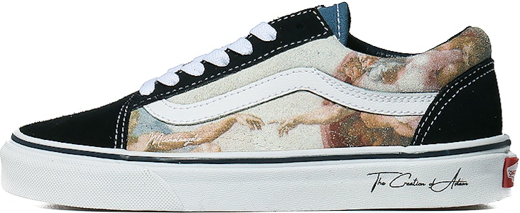 【客製球鞋】Vans Old Skool Navy 油畫創世記 歐洲壁畫 輕便 低筒 板鞋 男女同款 黑白 Buy 【客製球鞋】Vans Old Skool Navy 油畫創世記 歐洲壁畫 輕便 低筒 板鞋 男女同款 黑白