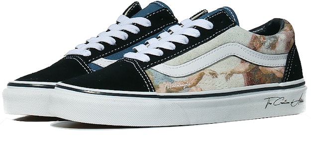 【客製球鞋】Vans Old Skool Navy 油畫創世記 歐洲壁畫 輕便 低筒 板鞋 男女同款 黑白 Lookbook 【客製球鞋】Vans Old Skool Navy 油畫創世記 歐洲壁畫 輕便 低筒 板鞋 男女同款 黑白