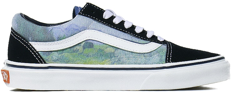 【客製球鞋】 Vans Old Skool Navy 油畫麥田與柏樹 復古藝術 輕便 低筒 滑板鞋 男女同款 黑綠 Order 【客製球鞋】 Vans Old Skool Navy 油畫麥田與柏樹 復古藝術 輕便 低筒 滑板鞋 男女同款 黑綠