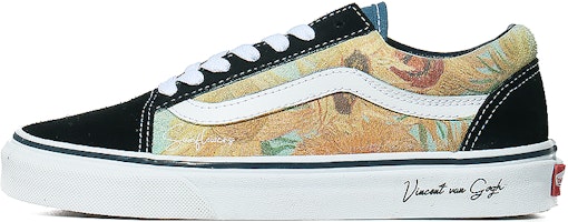 【訂製球鞋】Vans Old Skool Navy 油畫向日葵 梵谷傑作 輕便 低筒 板鞋 男女款 海軍藍 Buy 【訂製球鞋】Vans Old Skool Navy 油畫向日葵 梵谷傑作 輕便 低筒 板鞋 男女款 海軍藍